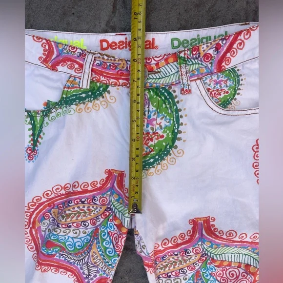 Desigual Multicolor Paisley Skinny Jeans pants size 28 - Picture 5 of 8